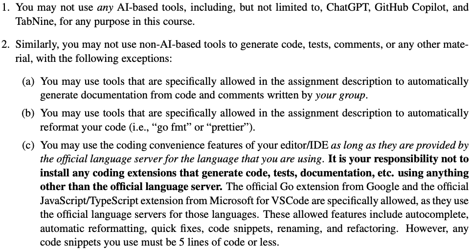 COMP 318 syllabus AI policy